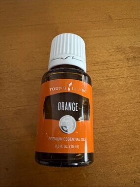 Young Living Orange Essential Oil - Orange and White Label